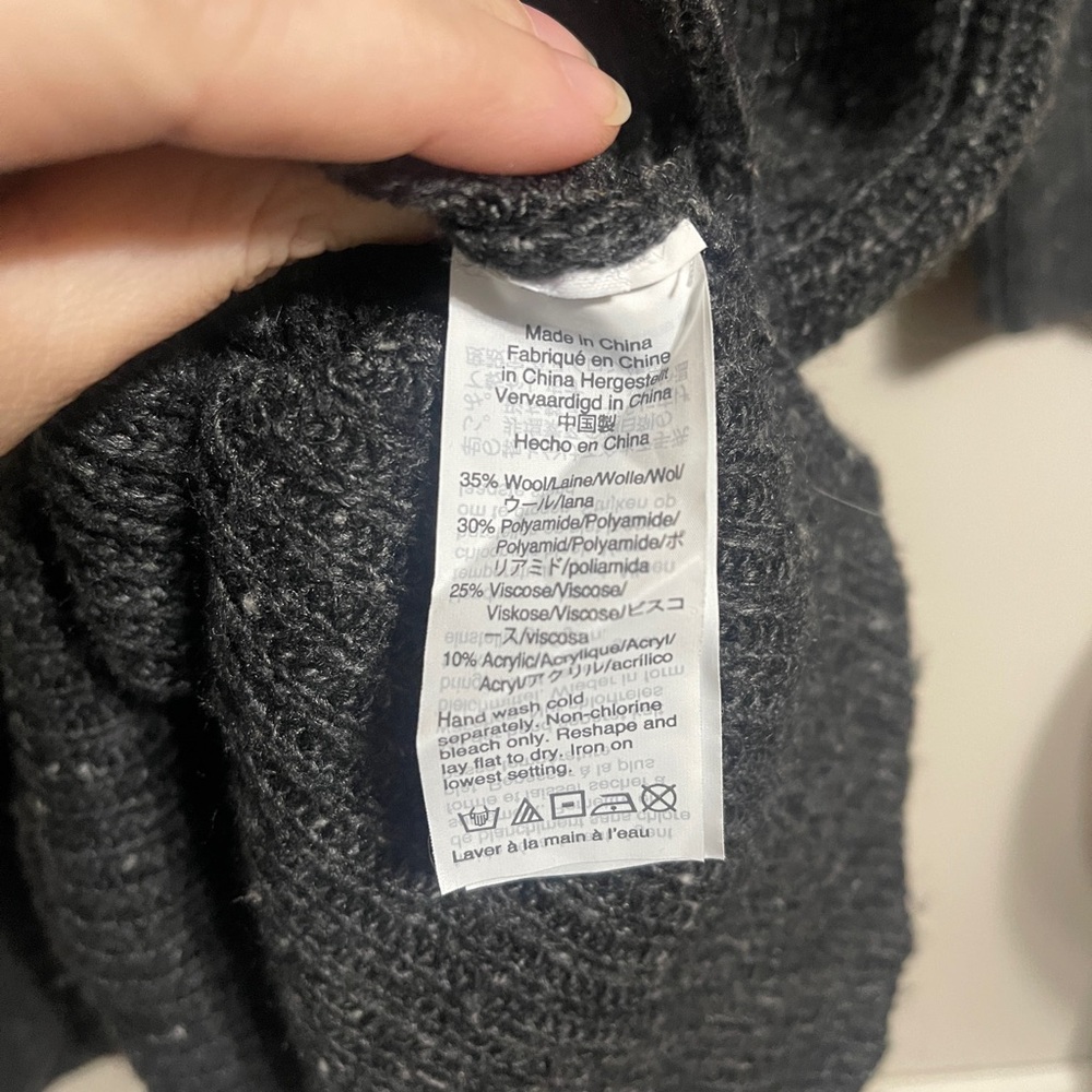 Madewell Gray Curved-Hem Sweater Dress - Picture 6 of 7